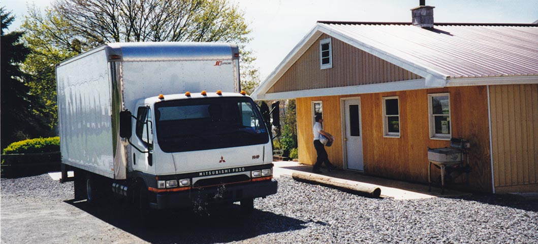 A delivery being made to Nine Point Sales & Service, 2002
