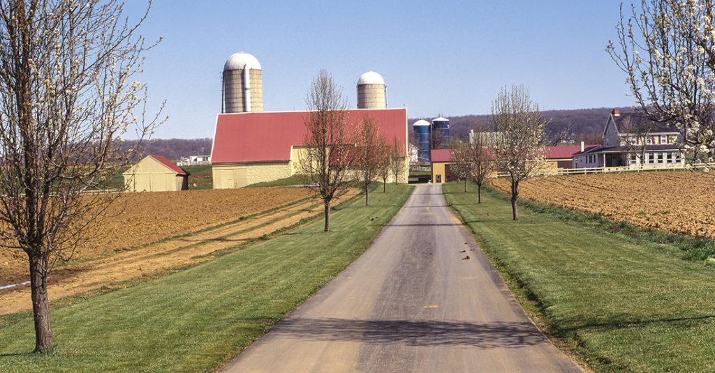 Amish farm in Lancaster County similar to customers of PaulB Wholesale contractor supplies