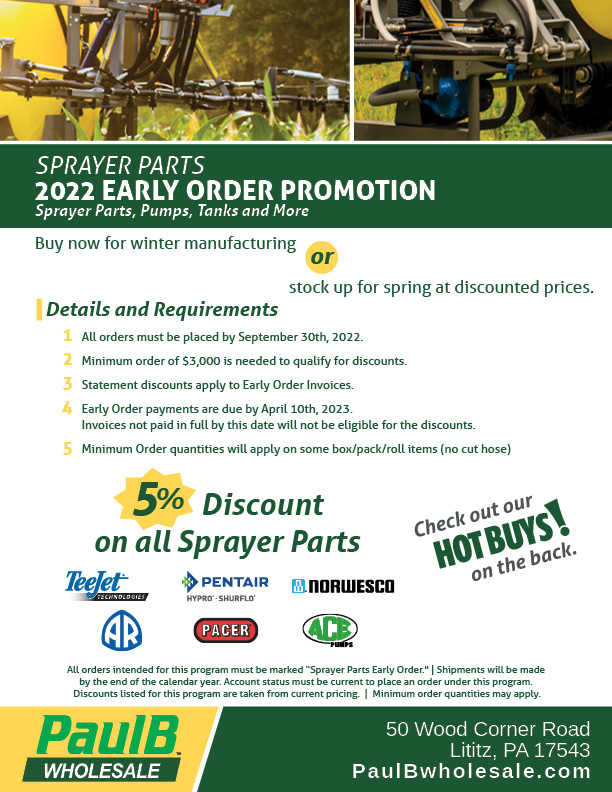 Sprayer Parts Early Order Program PDF Thumbnail