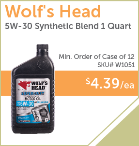 PaulB Wholesale - W1051 - Wolf's Head 5W-30 Synthetic Blend 1 Quart - Min Order of Case of 12 - $4.39/ea