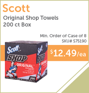 PaulB Wholesale - S75190 - Scott Original Shop Towels 200 ct Box - Min Order of Case of 8 - $12.49/ea